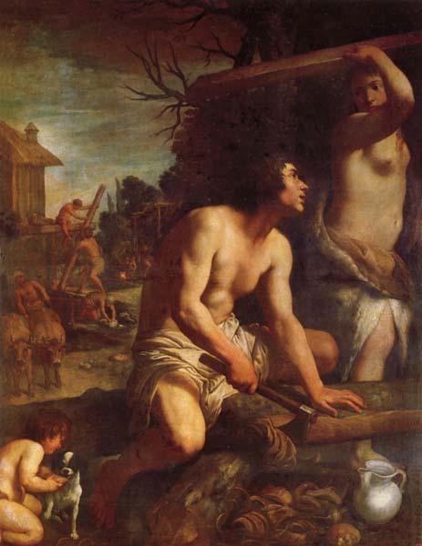 Guido Reni The Building of Noah's Ark